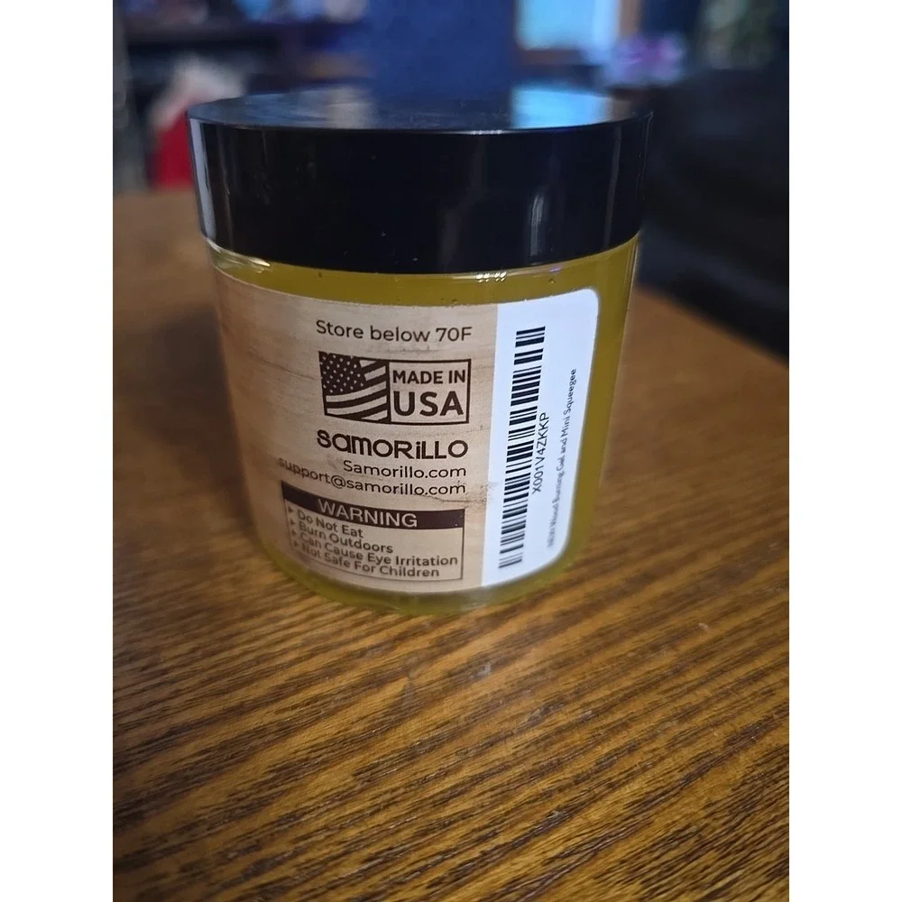 Wood Burning Gel and Mini Squeegee - Made in USA - 4 OZ‎ Wood Burning Paste for